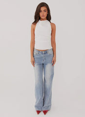 Cloud Whisper Linen Top - White