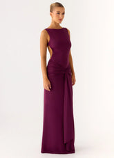 Fault Line Maxi Dress - Plum