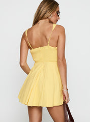 Little White Lies Mini Dress Lemon
