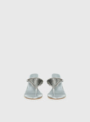 Miss You More Glitter Mesh Heels Silver
