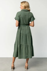 Logan Button Up Dress | Green
