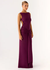 Fault Line Maxi Dress - Plum